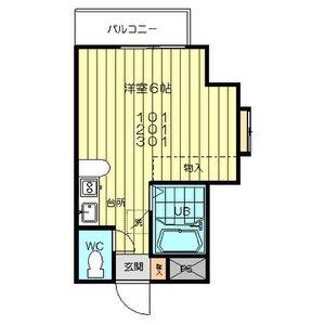 ヴィラージュ台原(ワンルーム/1階)の間取り写真