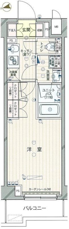 ルーブル大島弐番館(1K/4階)の間取り写真