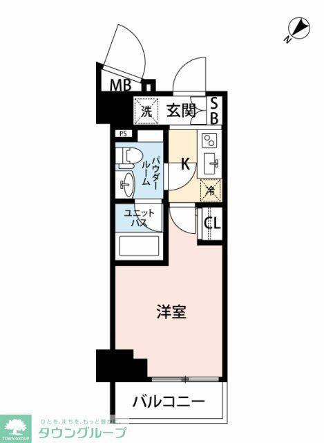 クラリッサ新綱島(1K/4階)の間取り写真