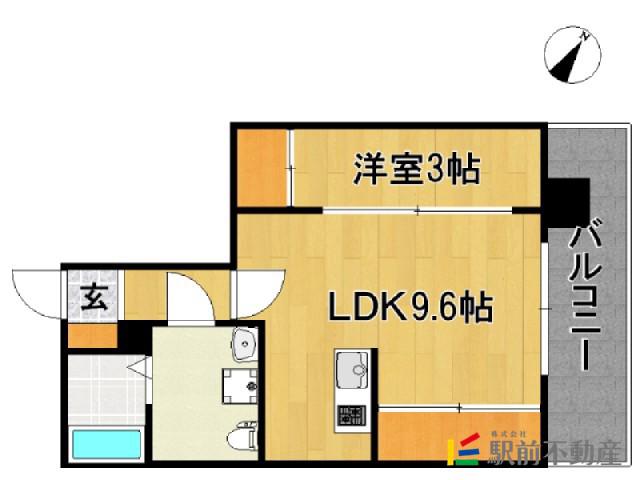 LA FASE LUFINA TENJIN(1LDK/11階)の間取り写真