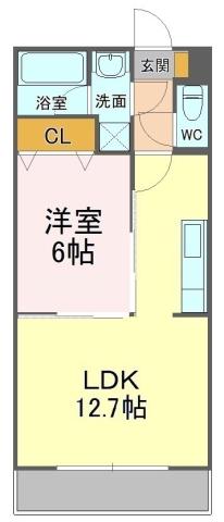 GRAND COLLINE(1LDK/5階)の間取り写真