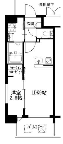 RUIS CHIKUSHINO(1LDK/2階)の間取り写真