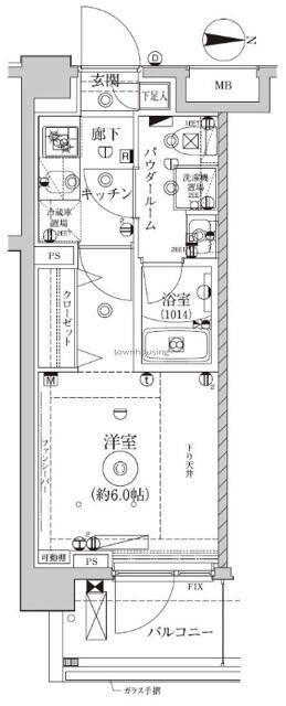 レアライズ立石II(1K/5階)の間取り写真