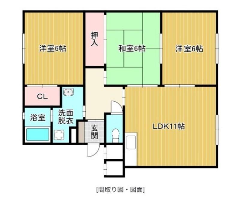 ビューラーHIRO18(3LDK/2階)の間取り写真
