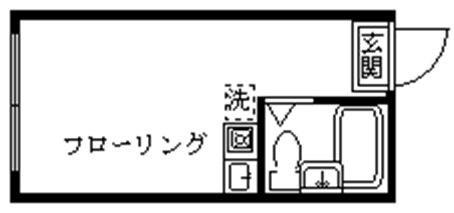 クレールメゾン代々木上原B(ワンルーム/1階)の間取り写真
