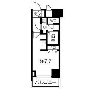 アドバンス心斎橋グランガーデン(ワンルーム/11階)の間取り写真
