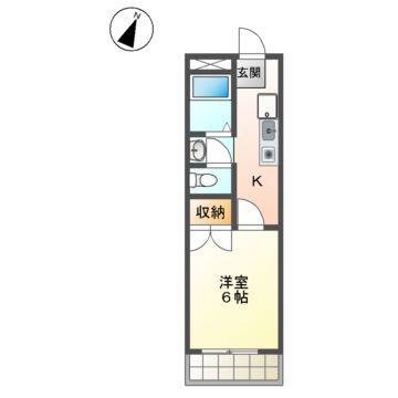 マンションフェニックスニワ(1K/3階)の間取り写真