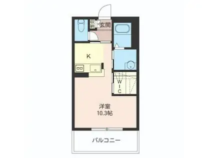 AMY GARDEN 夏(ワンルーム/2階)の間取り写真