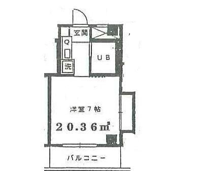 フロイデ町屋(1K/4階)の間取り写真