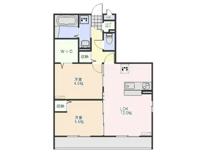 セルティスIII(2LDK/1階)の間取り写真