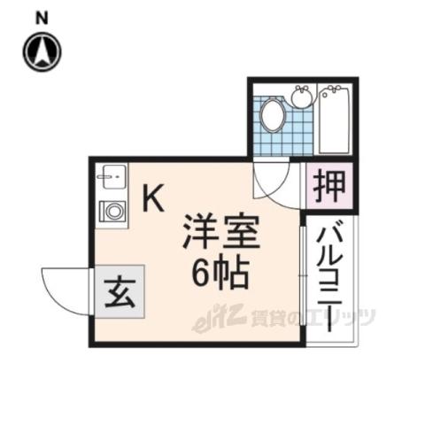 住地八坂マンション(ワンルーム/4階)の間取り写真