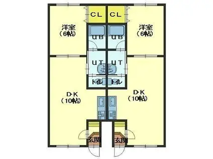 ピュアパレス栄町(1LDK/5階)の間取り写真