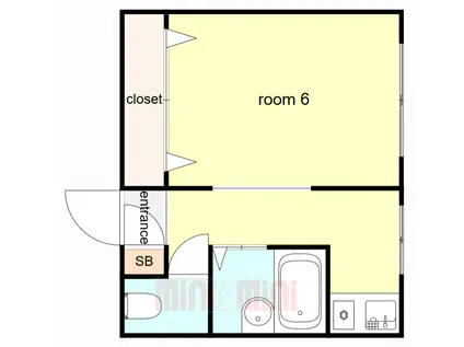 東方ビルIII(1K/2階)の間取り写真