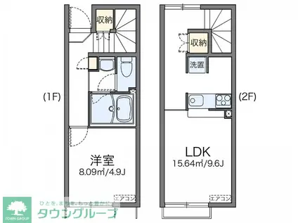 レオネクストNANA(1LDK/1階)の間取り写真