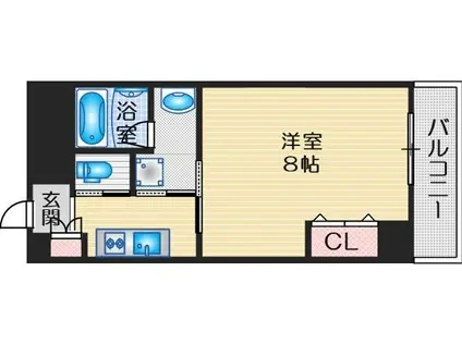 PALETTE(1K/1階)の間取り写真