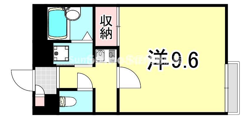 レオパレスポアロ(1K/2階)の間取り写真