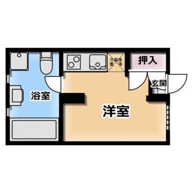 京都みやび(ワンルーム/2階)の間取り写真