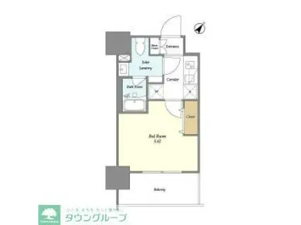 LA DOUCEUR四ツ木イースト(1K/4階)の間取り写真