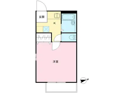 サンエスピーコーポ(1K/1階)の間取り写真