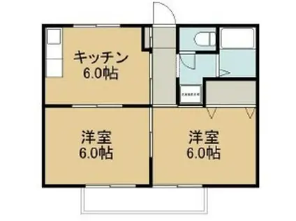 リージェント中庄 パートI(2DK/1階)の間取り写真