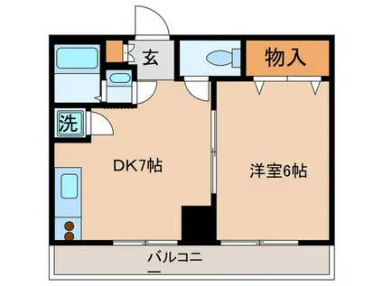 ル・カルフール(1DK/7階)の間取り写真