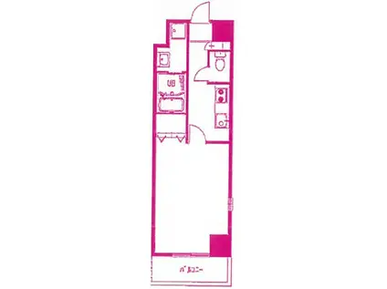 フルウム溝の口(1K/4階)の間取り写真