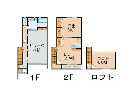 AREA42(1LDK/1階)の間取り写真