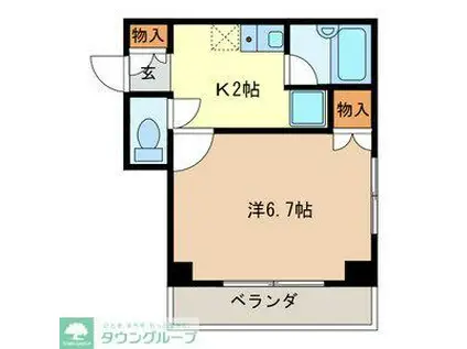 SUNMALL蕨 912598(1K/2階)の間取り写真