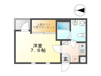 ノヴェル千代田(1K/1階)の間取り写真