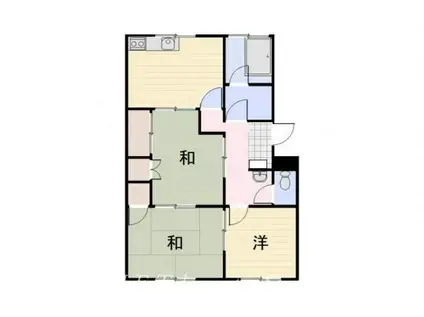 ラ・トゥール屋島百石(3DK/4階)の間取り写真