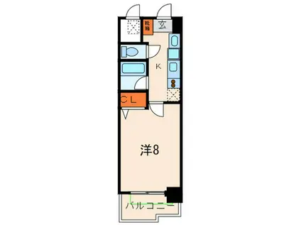 ネオハイム六甲(1K/4階)の間取り写真