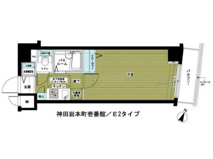 トーシンフェニックス神田岩本町壱番館(1K/5階)の間取り写真