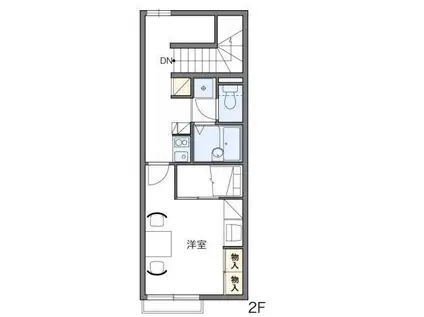 レオパレスOZU 2(1K/2階)の間取り写真