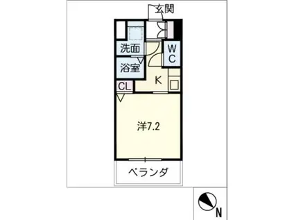 CK-RESIDENCE野並駅前(1K/6階)の間取り写真