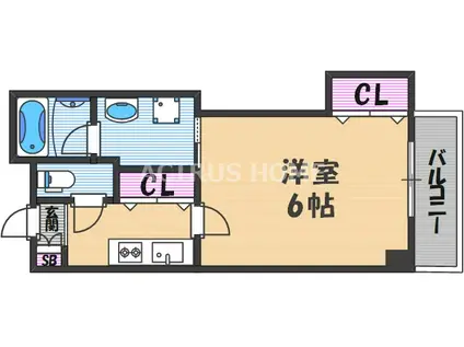 SEファーストII(1K/8階)の間取り写真