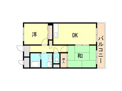 エトワール西神戸(2DK/3階)の間取り写真