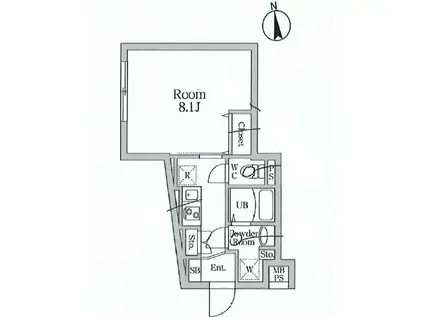 ラヴィエール学芸大学(1K/1階)の間取り写真