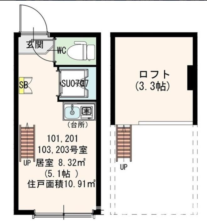 ラルーチェ(ワンルーム/1階)の間取り写真