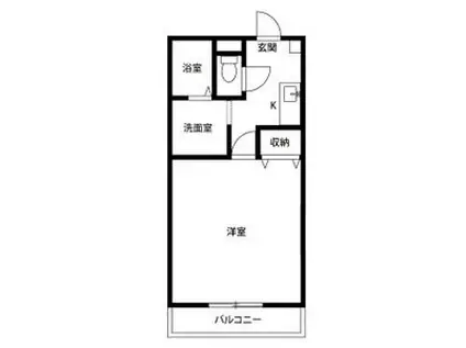 アンプルールブワステラ(1K/2階)の間取り写真