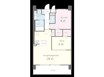 フェンテイーストII(1SLDK/7階)の間取り写真