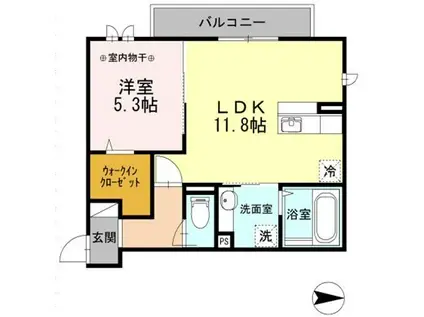 ダイアーズスクエア(1LDK/2階)の間取り写真