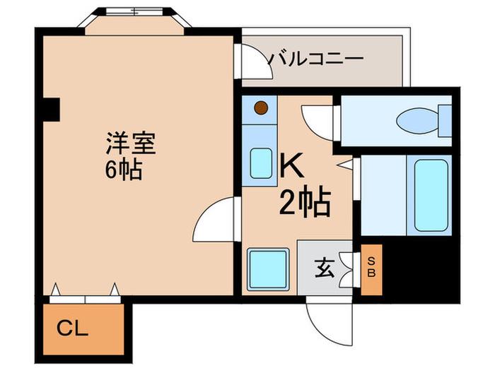 ロイヤルメゾン六甲道(1K/3階)の間取り写真