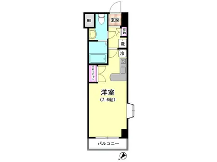 カーサ大井町(ワンルーム/11階)の間取り写真