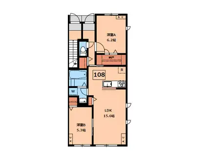CLASIA JINDAIJI-クラシアジンダイジ-(2LDK/1階)の間取り写真