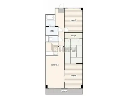 エステート鵜沼(3LDK/4階)の間取り写真