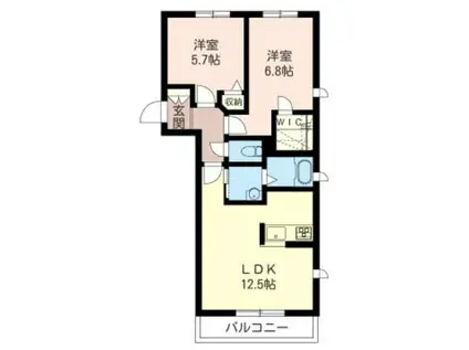 グランエスパシオVI(2LDK/2階)の間取り写真