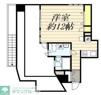 HF目黒レジデンス(ワンルーム/2階)の間取り写真