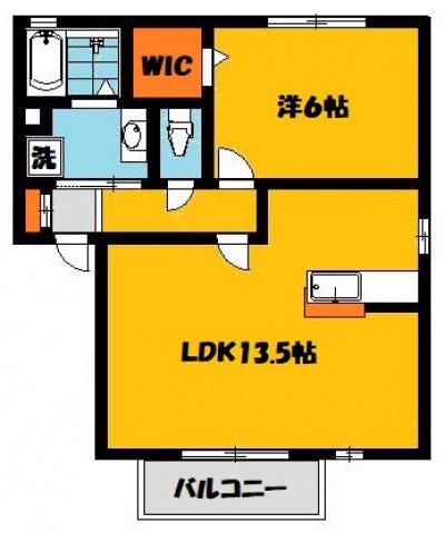 操コーポ(1LDK/2階)の間取り写真