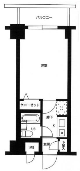 アーバンヒルズ吾妻橋(1K/3階)の間取り写真