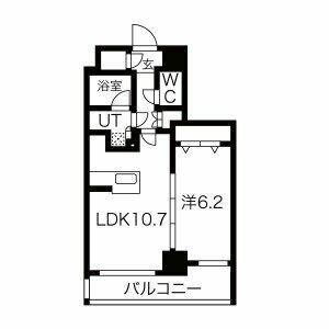 アンベリール亀戸パーク(1LDK/8階)の間取り写真